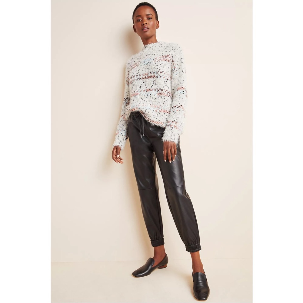 Anthropologie Sakara Faux Leather Joggers